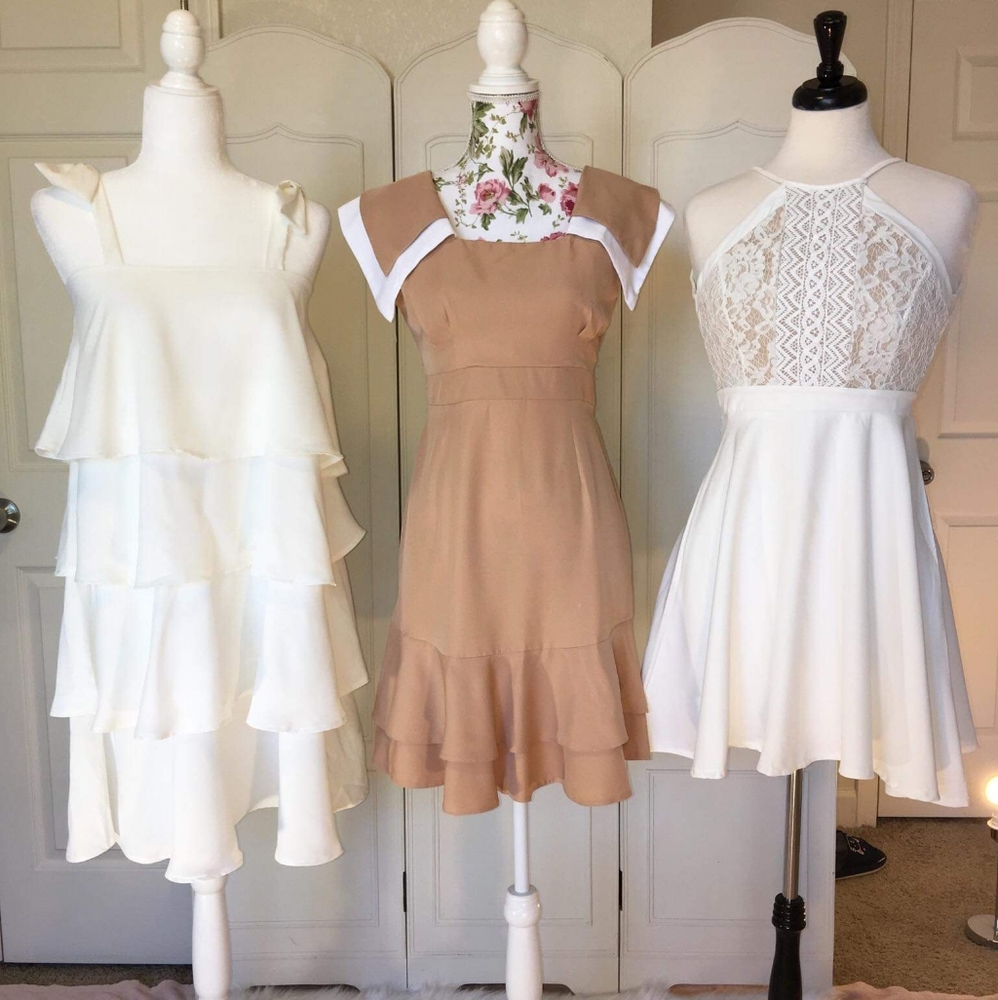 White/Nude Dresses Galore